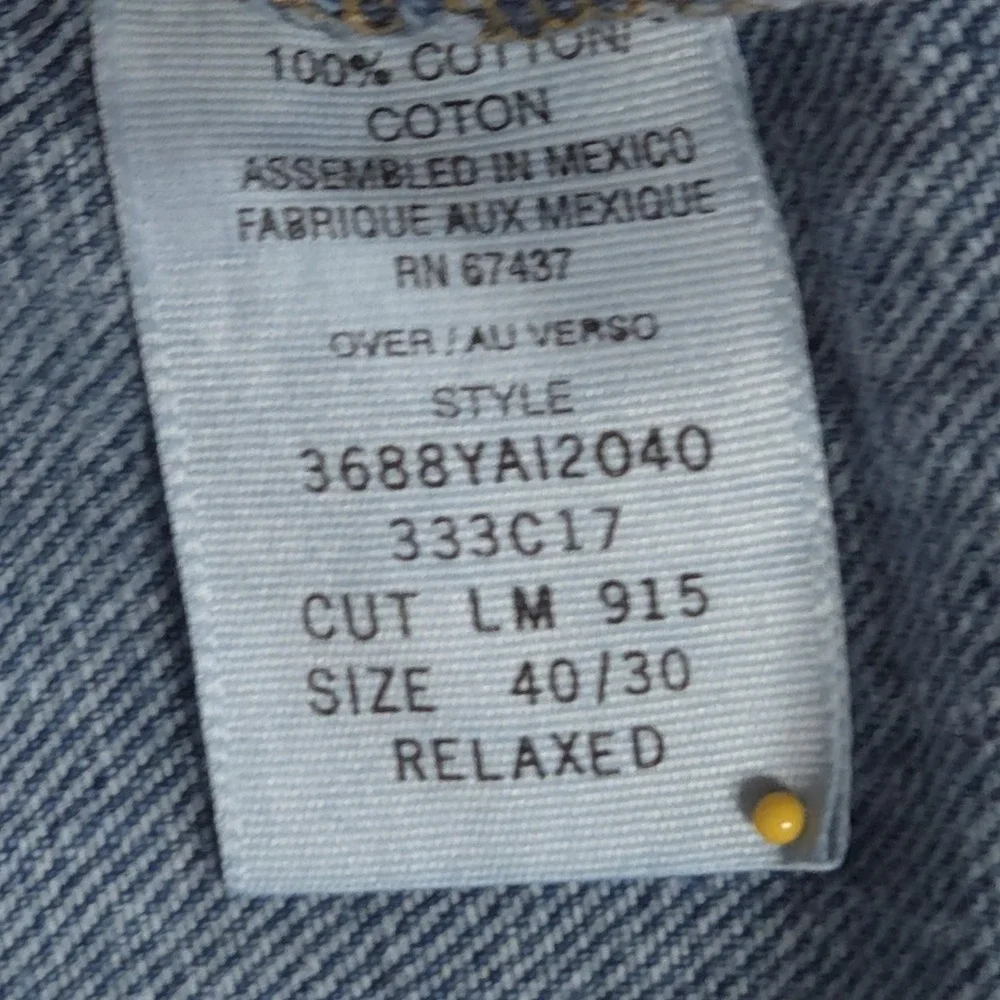 Polo Jean Co Ralph Lauren Vintage Mens 40x30 Indigo Blue Relaxed Denim Jeans Y2K